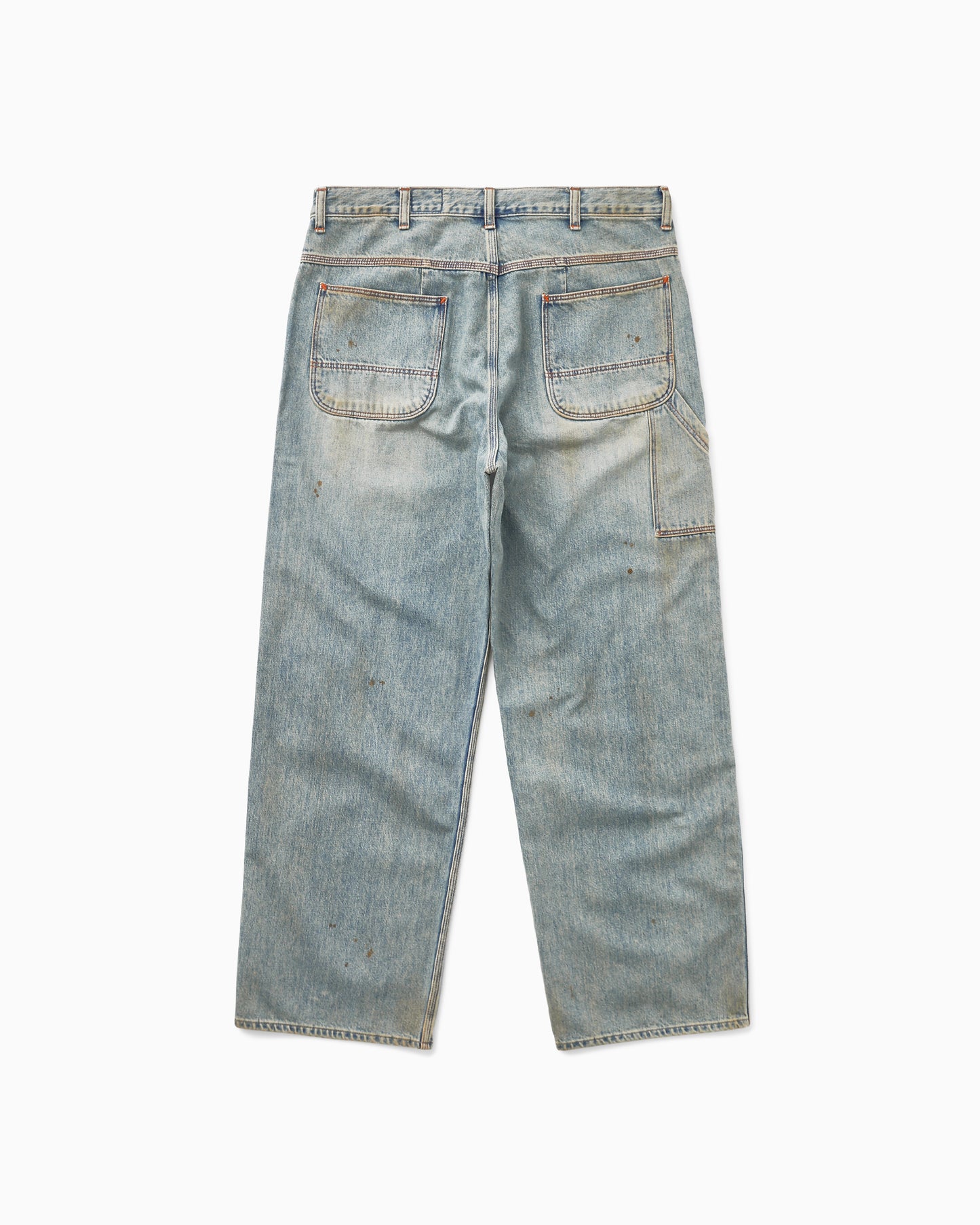 Distressed Painter Pant Used Blue