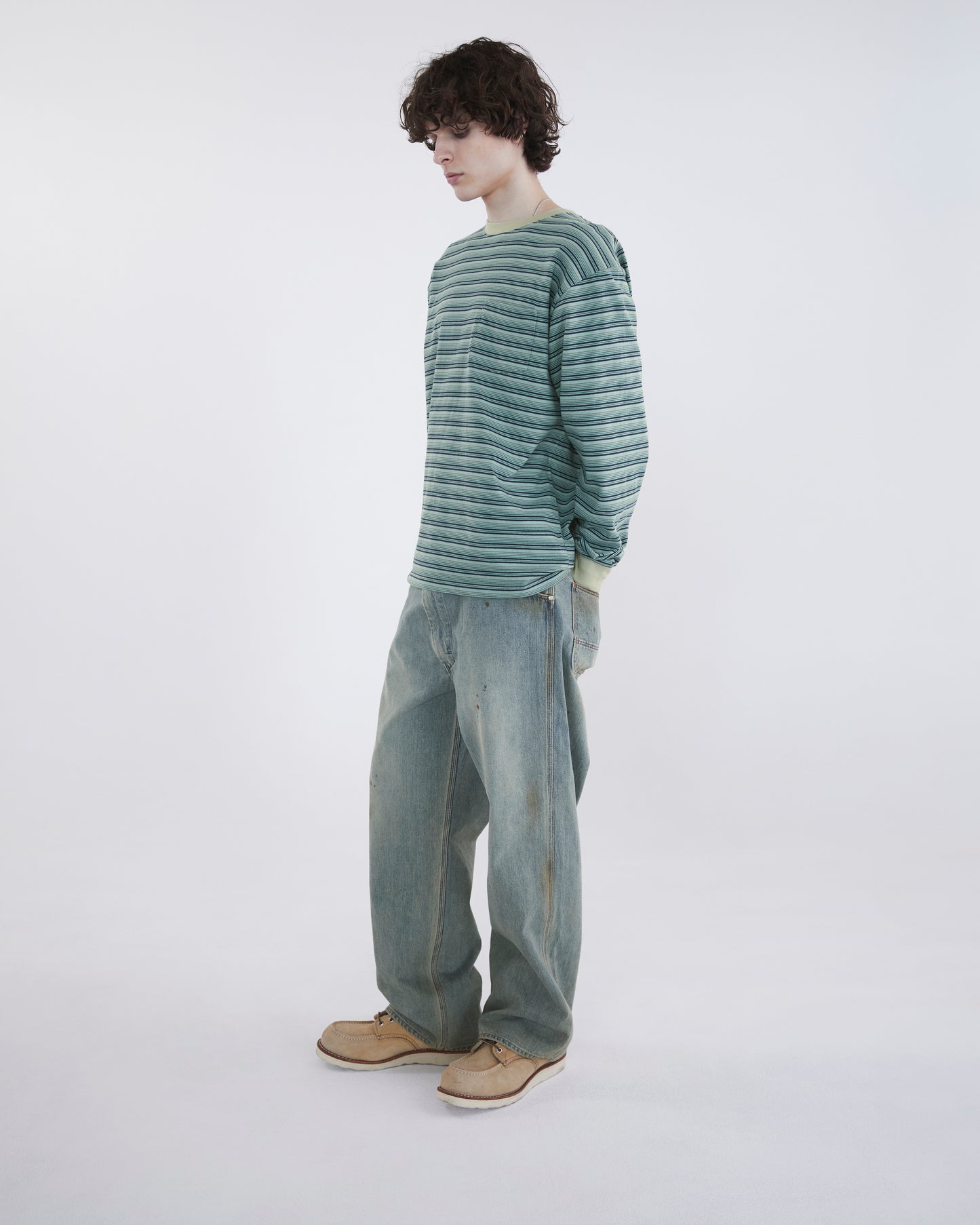 Distressed Painter Pant Used Blue