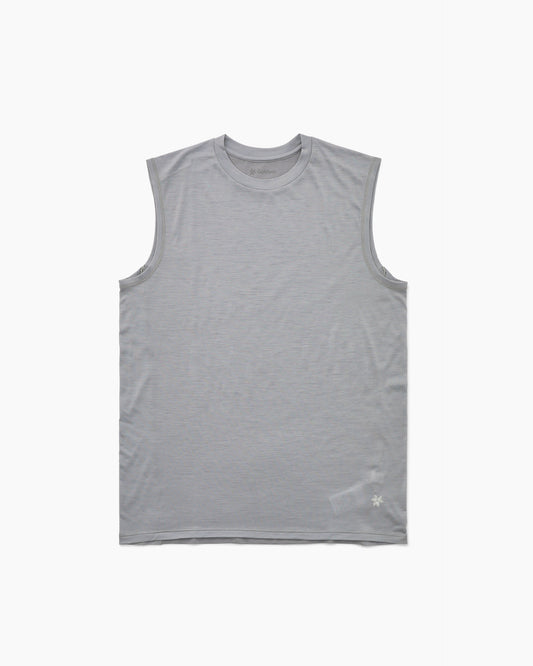 Fast Run Hybrid Wool Sleeveless Sleet Gray