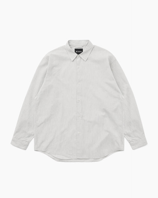 Fine Cotton Seersucker Striped Shirt Black