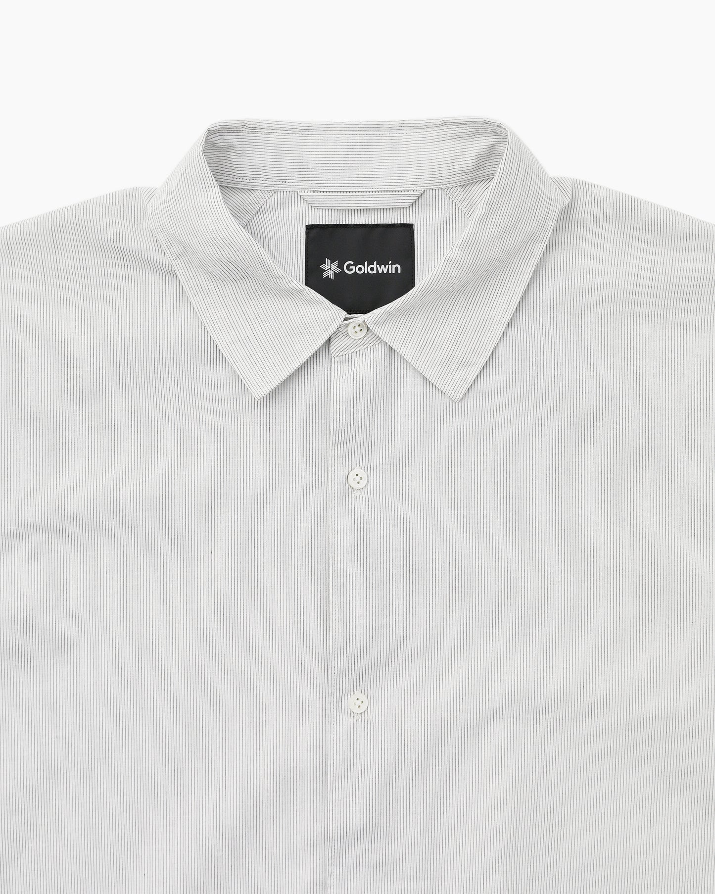 Fine Cotton Seersucker Striped Shirt Black