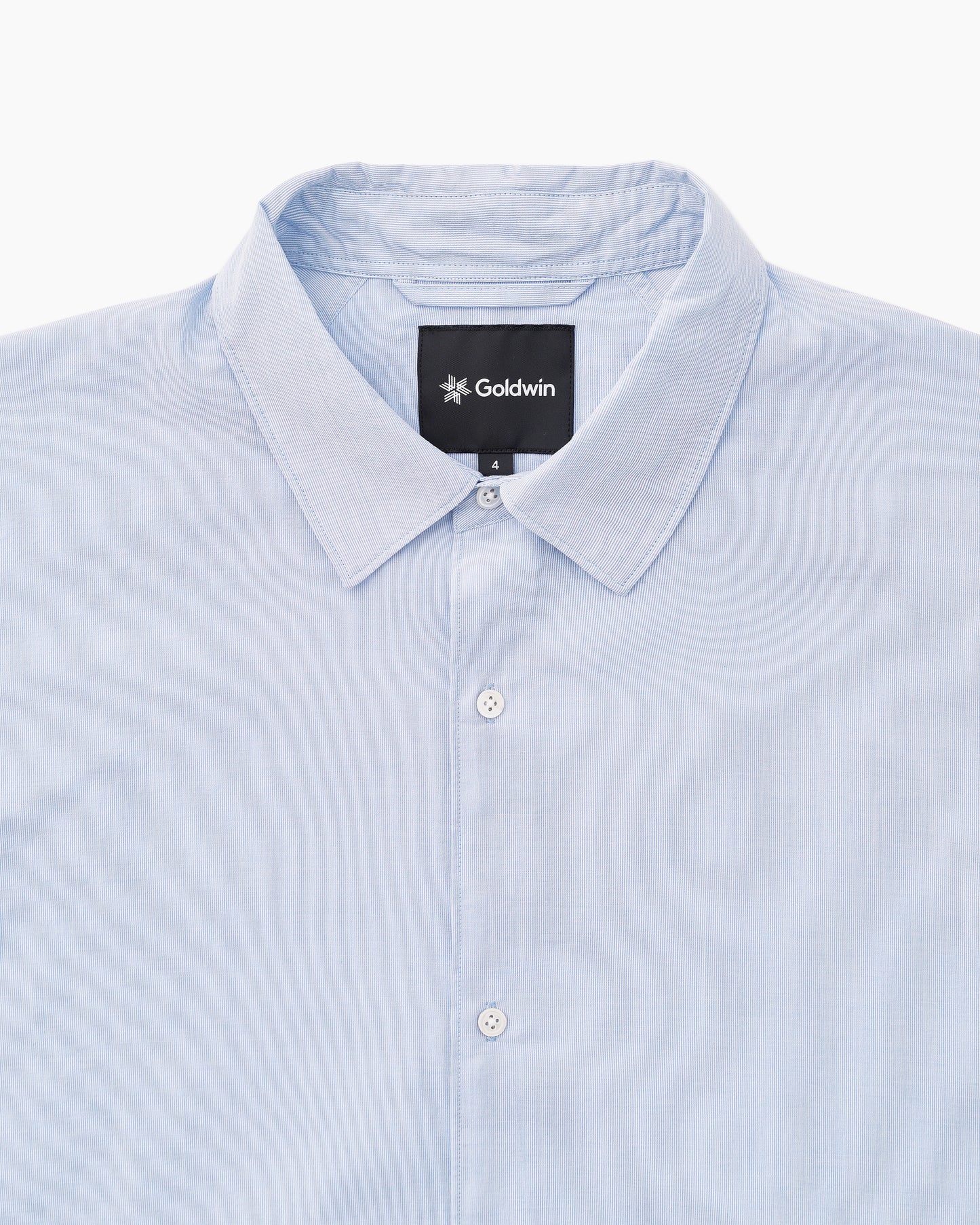 Fine Cotton Seersucker Striped Shirt Saxe