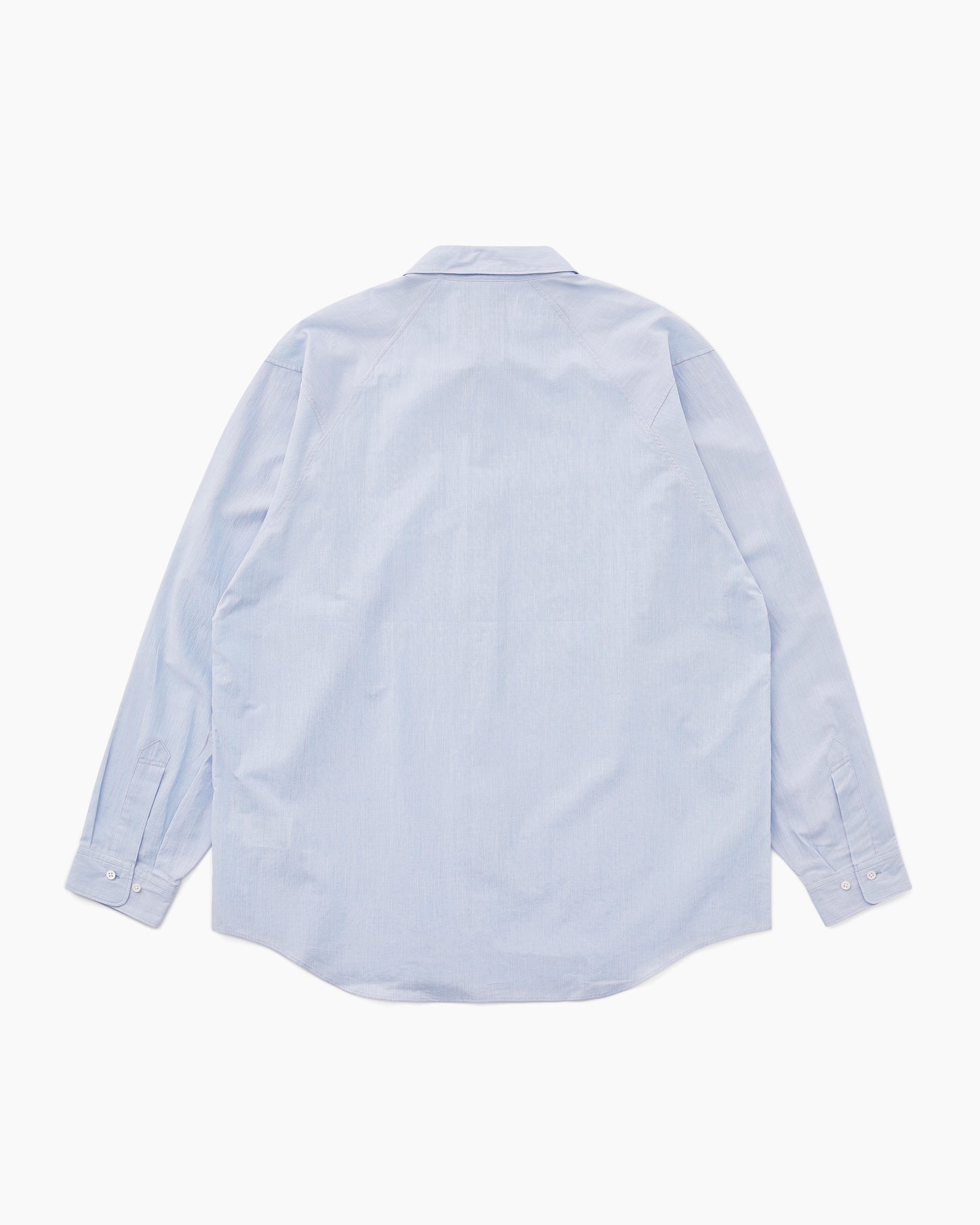 Fine Cotton Seersucker Striped Shirt Saxe