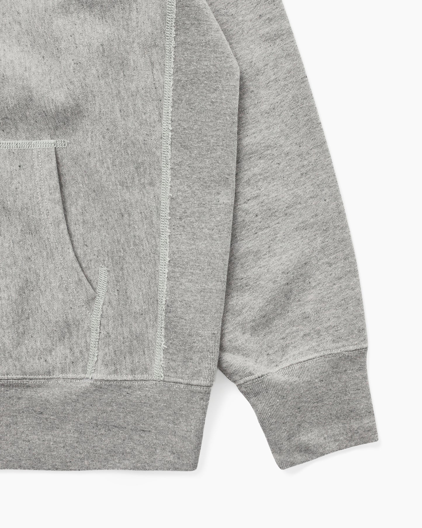 Half Button Hoodie Heather Grey