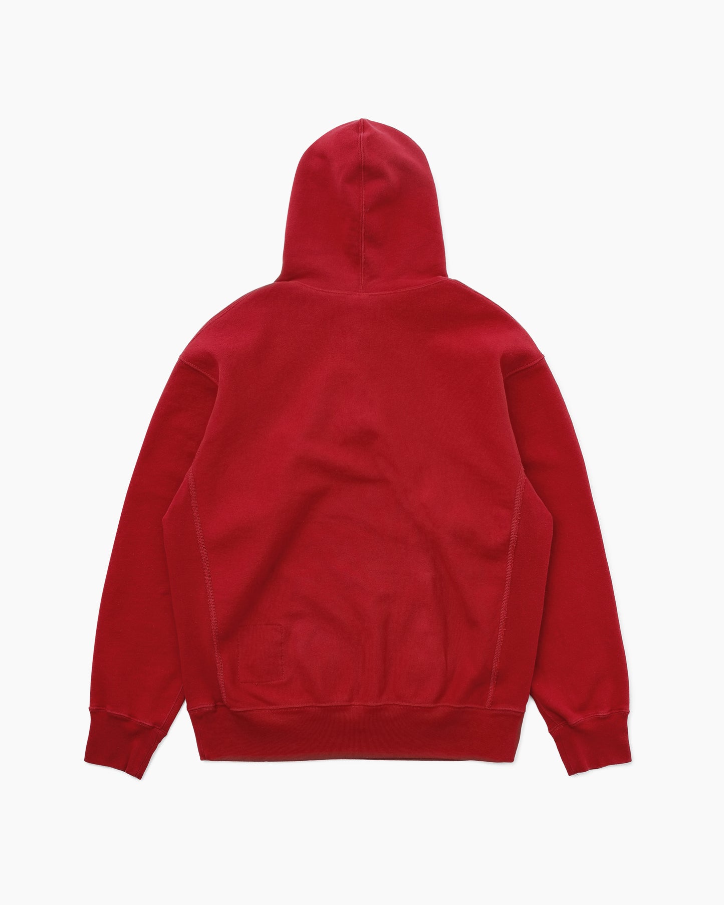 Half Button Hoodie Red