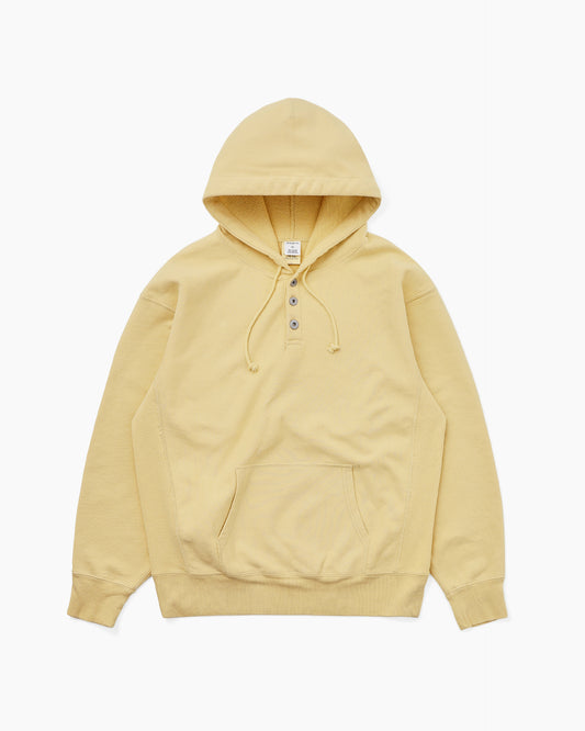 Half Button Hoodie Yellow