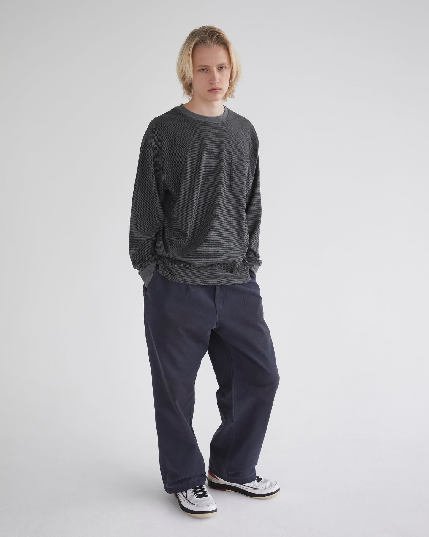 Heather L/S Tee Charcoal