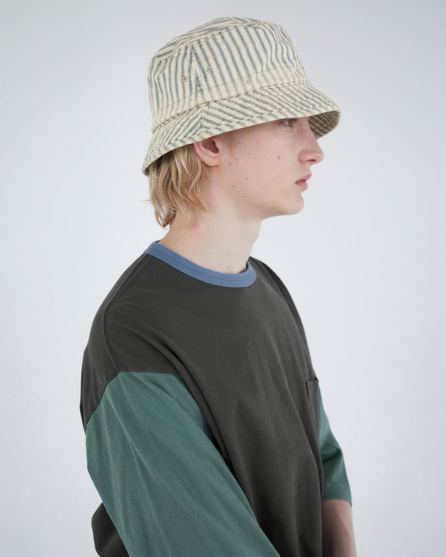 Hickory Bucket Hat Blue Stripe