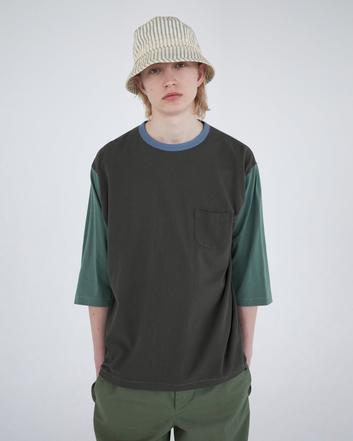 Hickory Bucket Hat Blue Stripe