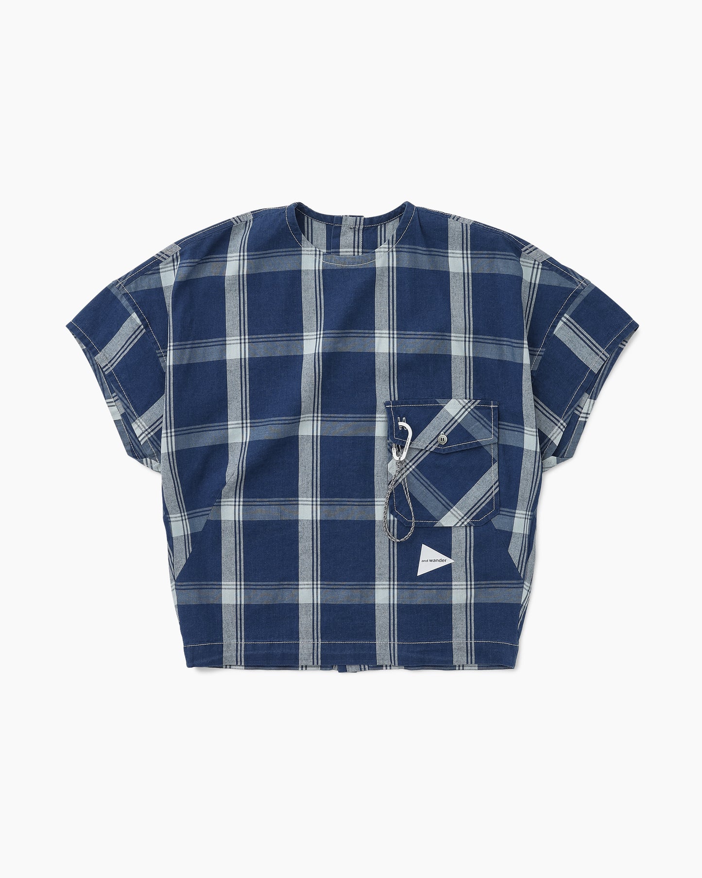 Indigo Check SS Pullover (W) Blue