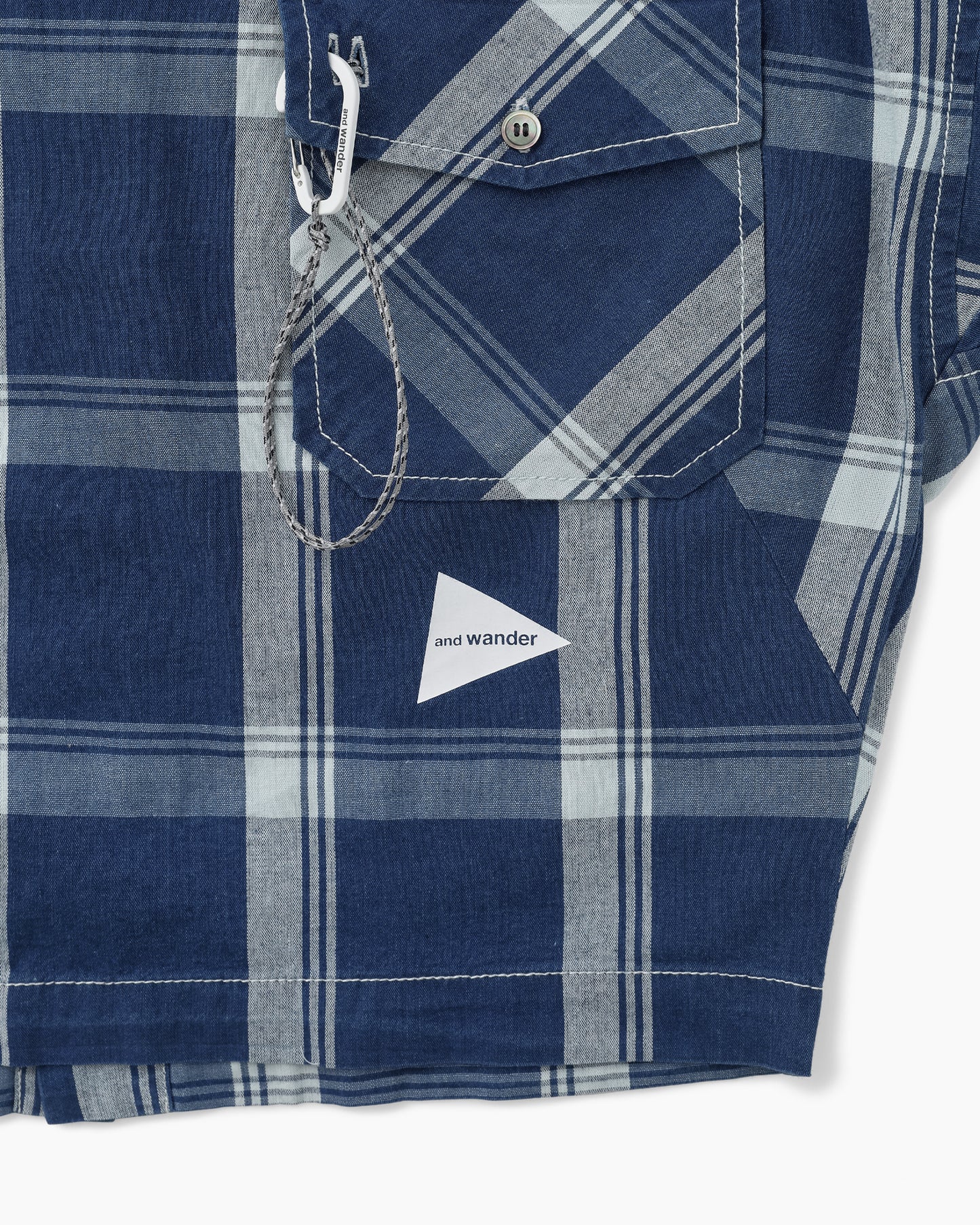 Indigo Check SS Pullover (W) Blue