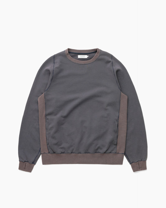 Khakis nonnative DWELLER CREW PULLOVER COTTON SWEAT Navy