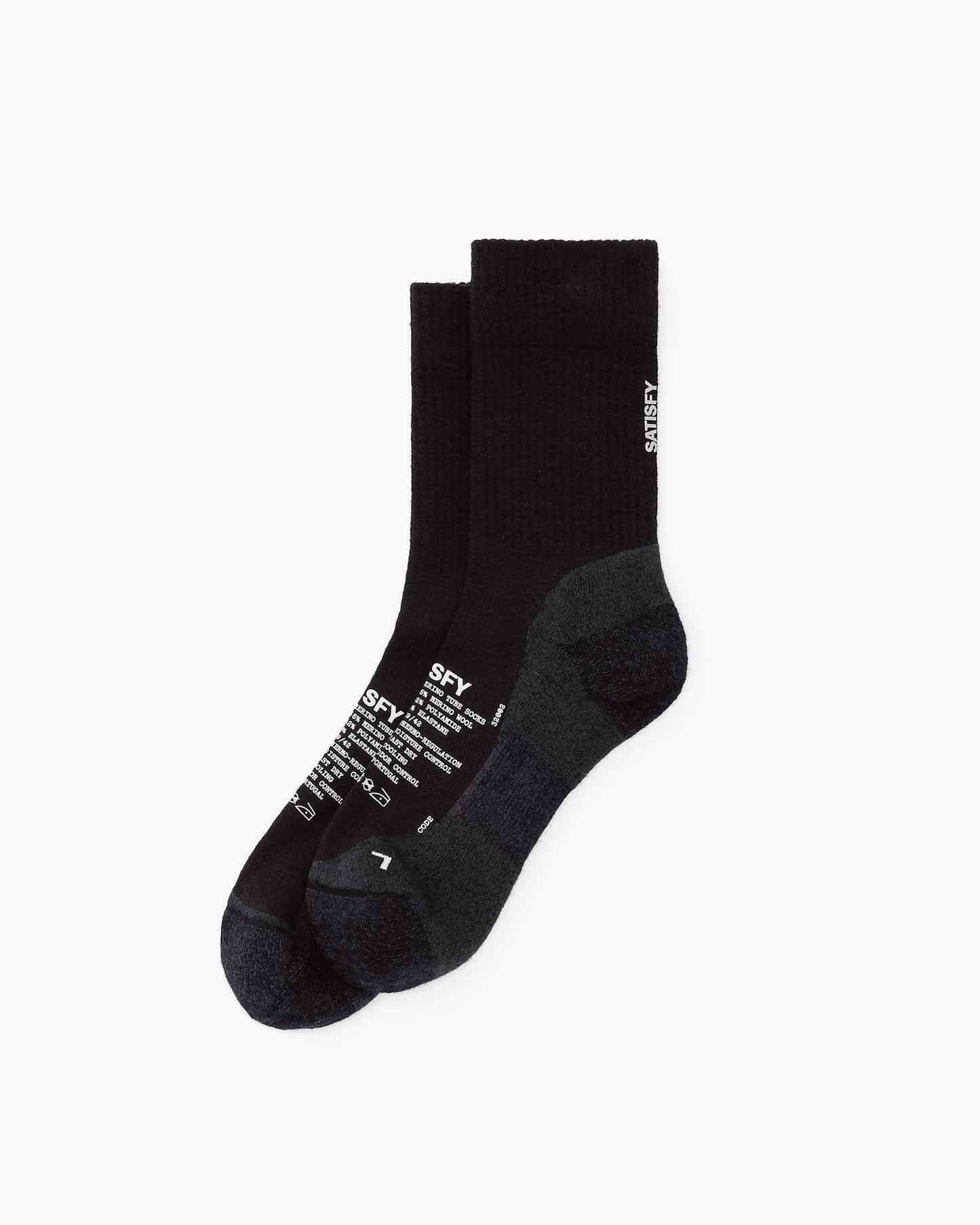 Merino Nylon Tube Socks Black