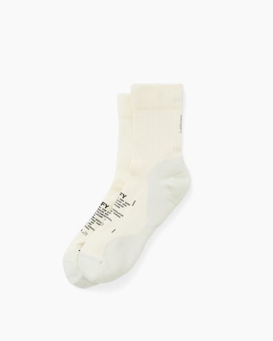 Merino Nylon Tube Socks Off White