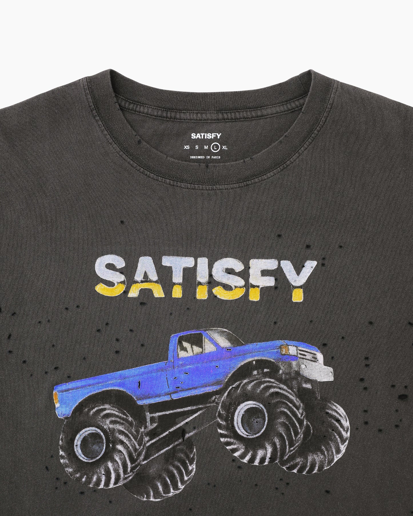 MothTech™ T-Shirt (Monster Truck) Aged Black