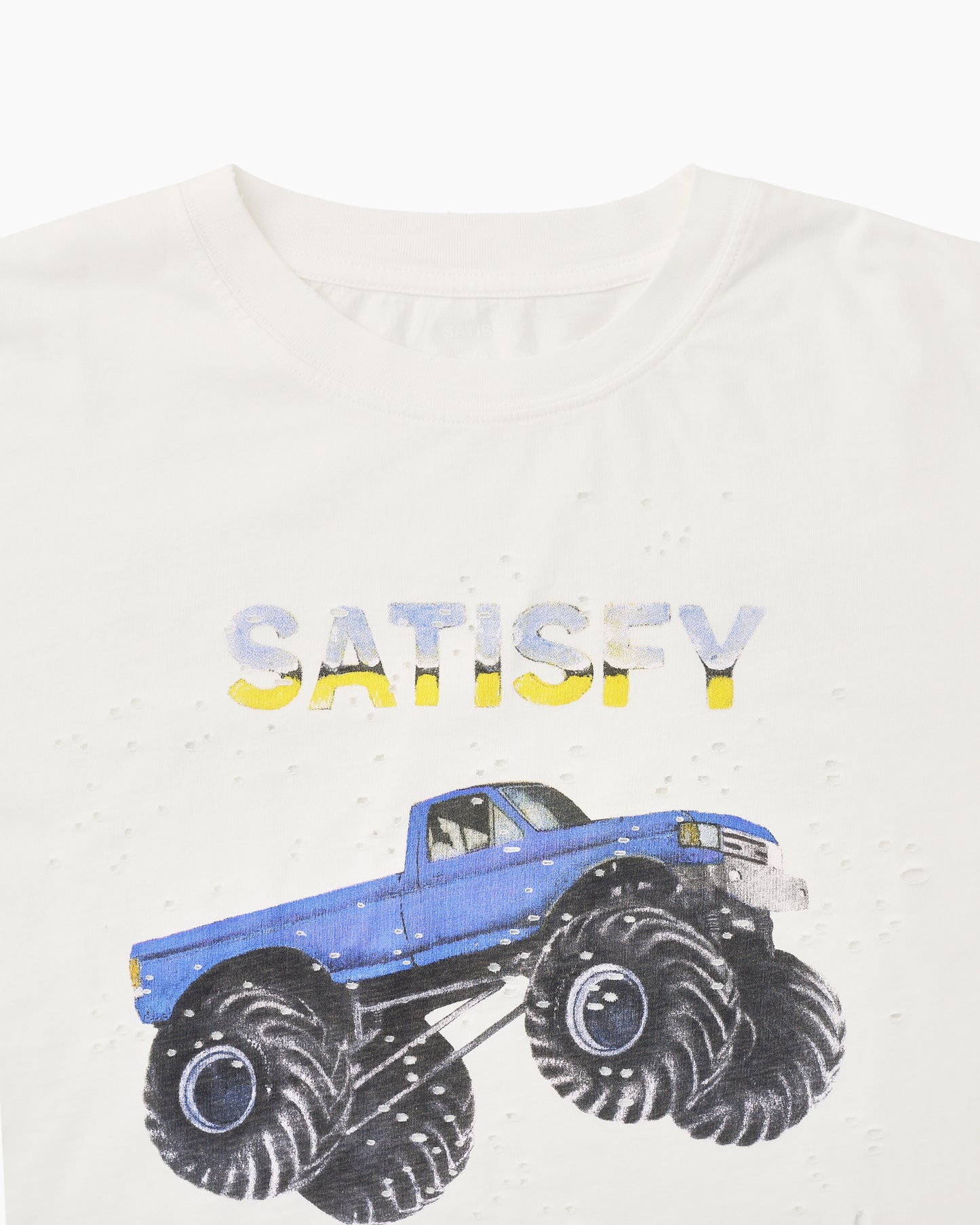 MothTech™ T-Shirt (Monster Truck) W White