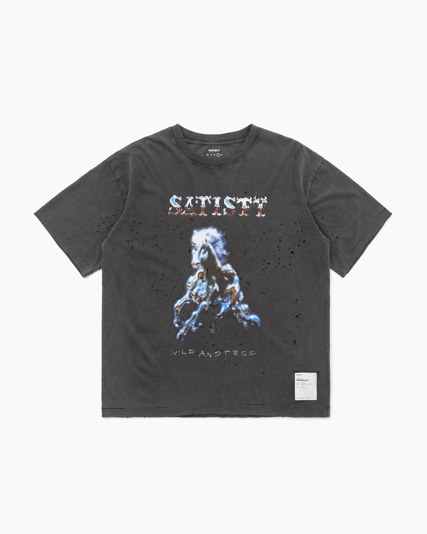 MothTech™ T-Shirt (Racehorse) Aged Black