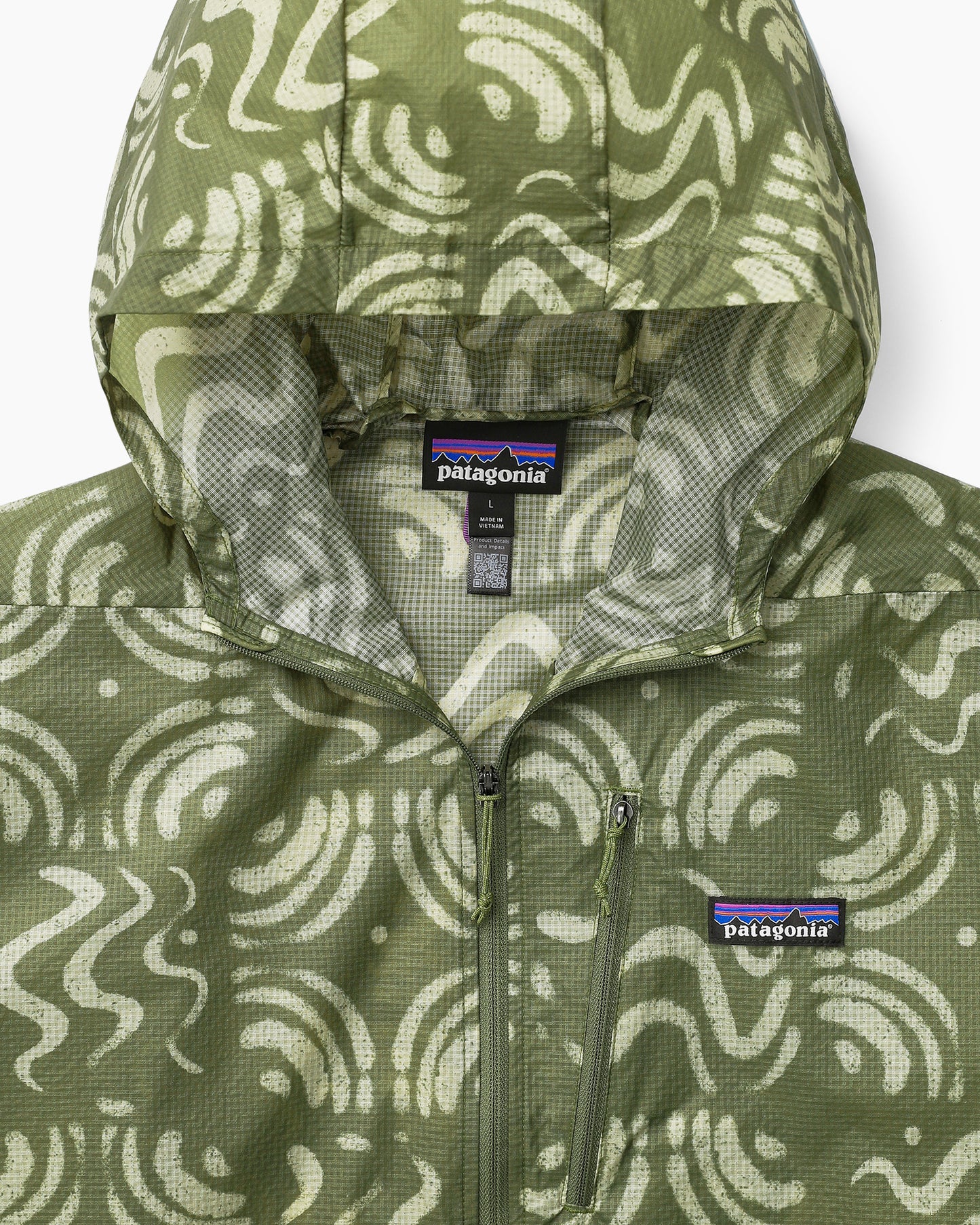 M's Houdini Jacket Sand Waves: Caper Green