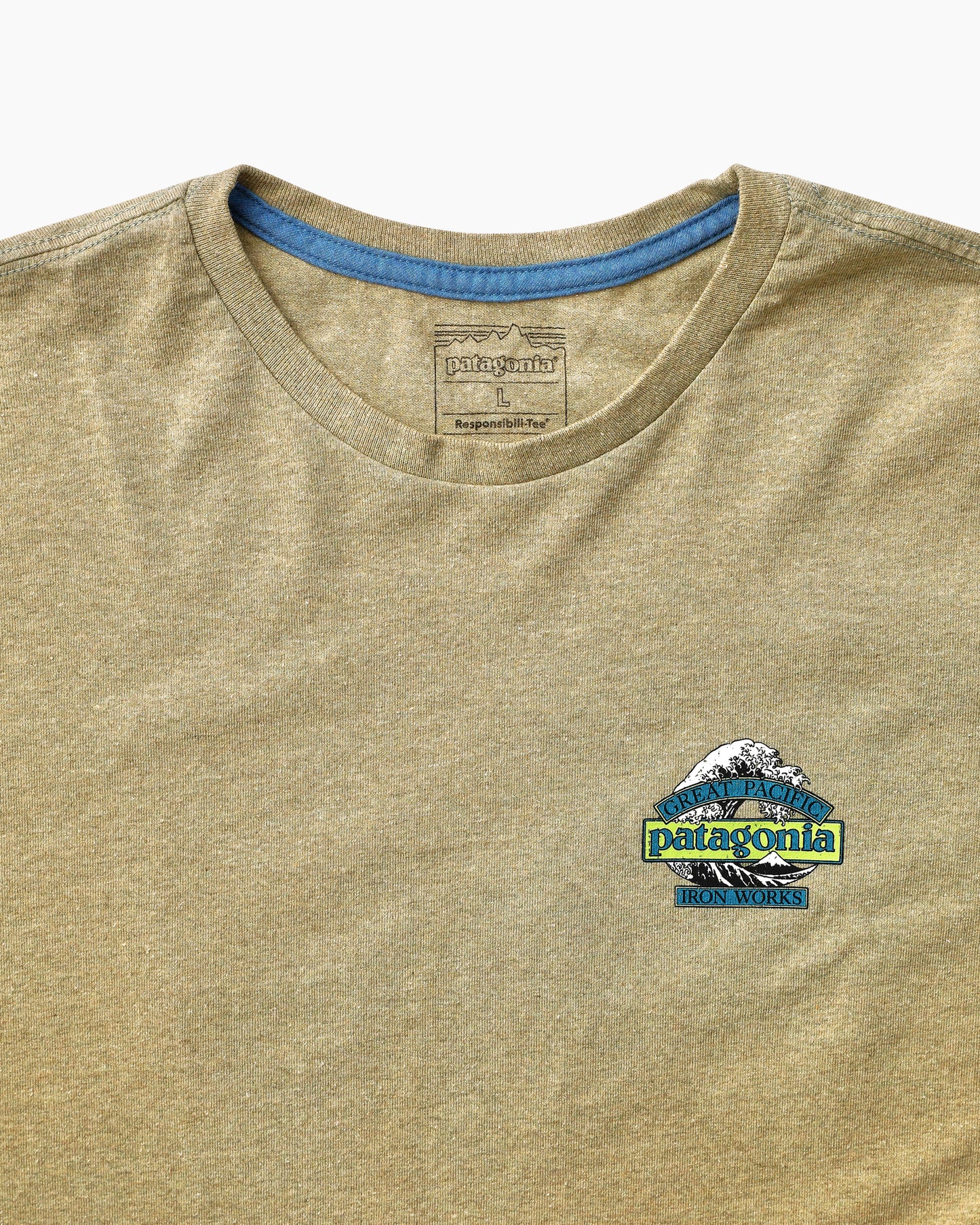 M's L/S Great Waves Responsibili-Tee Gumtree Green