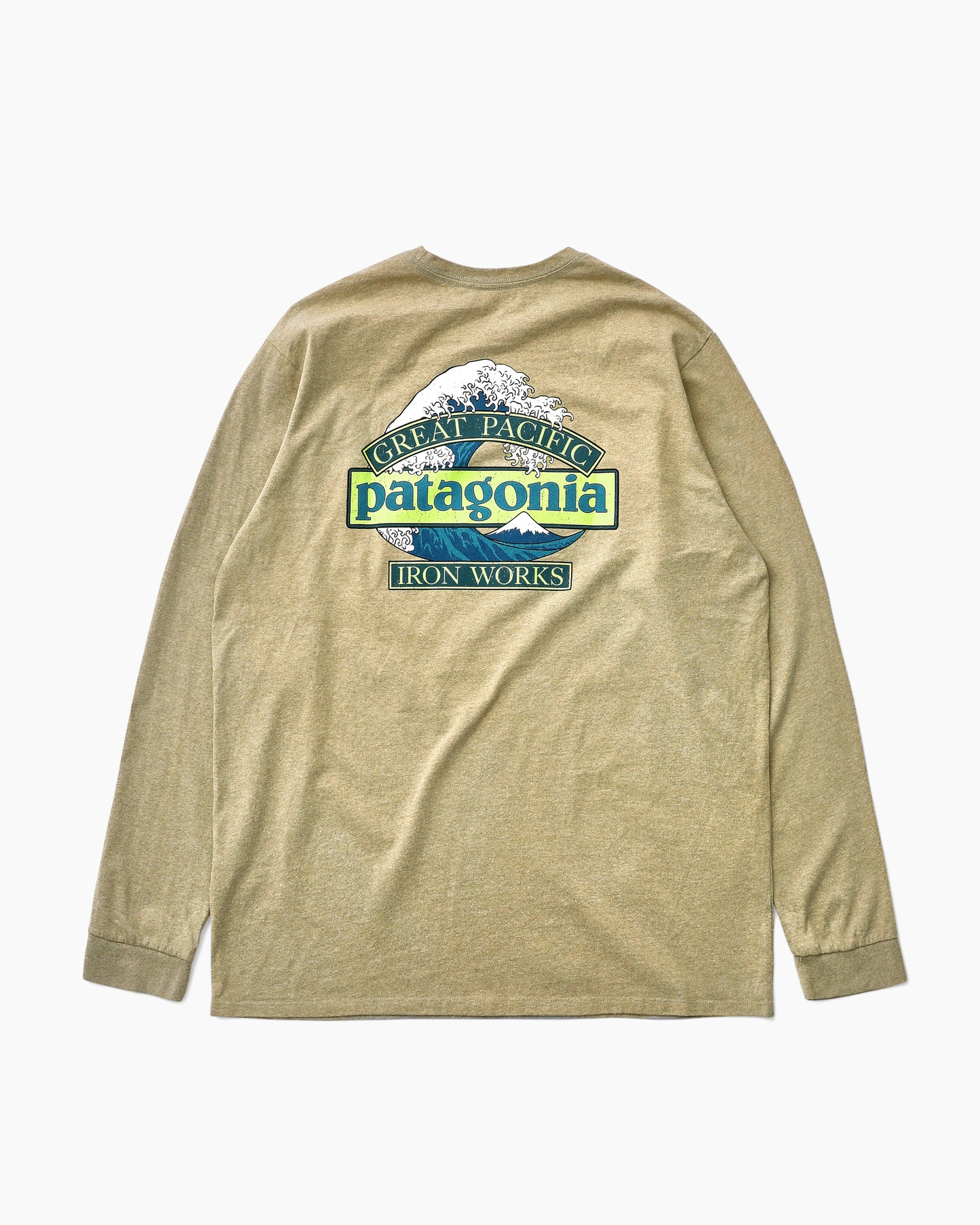 M's L/S Great Waves Responsibili-Tee Gumtree Green