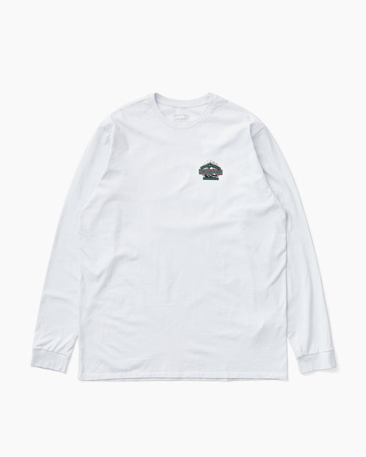 M's L/S Great Waves Responsibili-Tee White