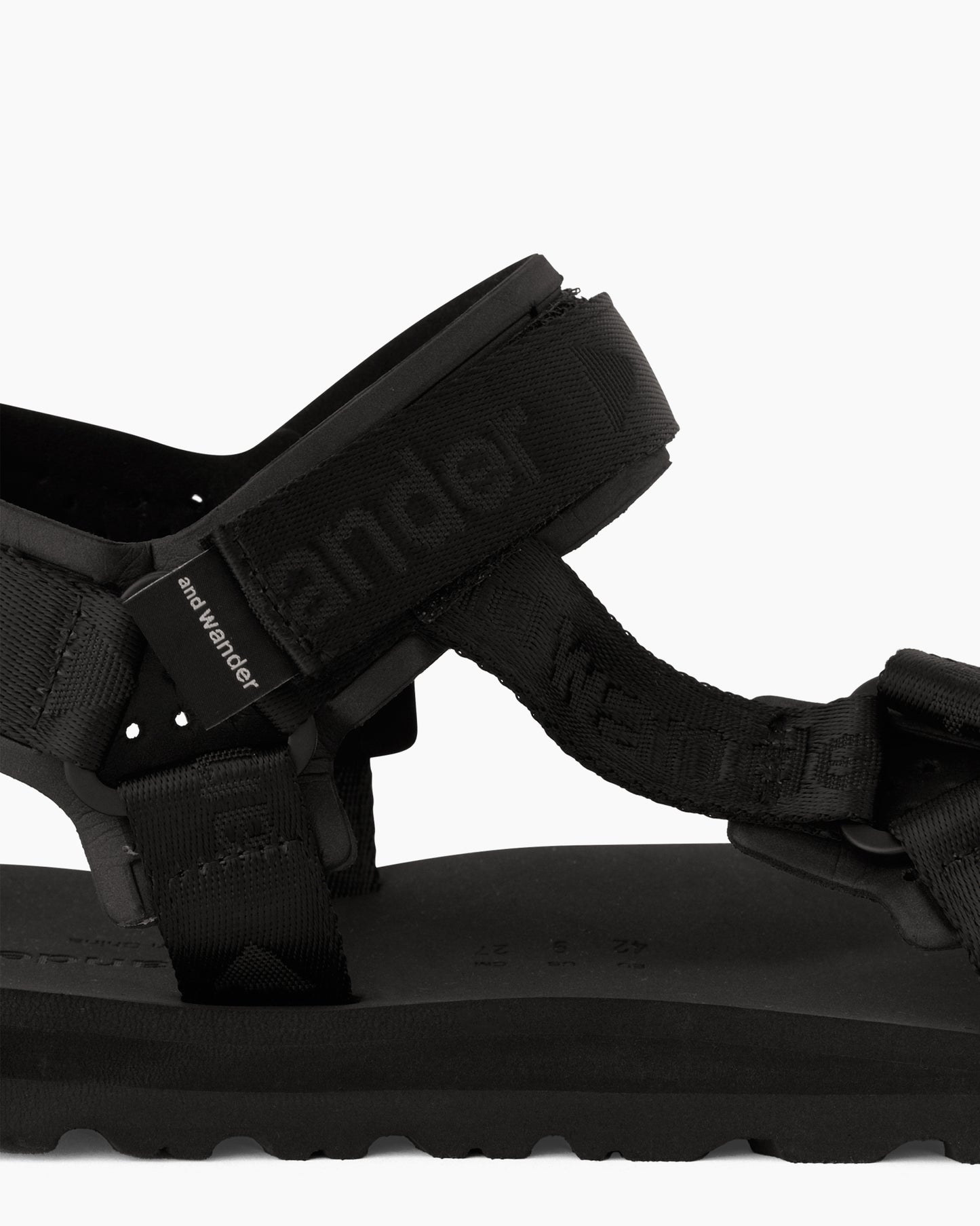 NY JQ Tape Sandals Black