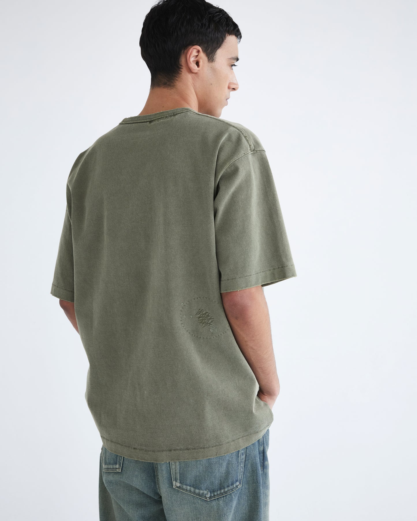 O.D Repaired Tee Olive