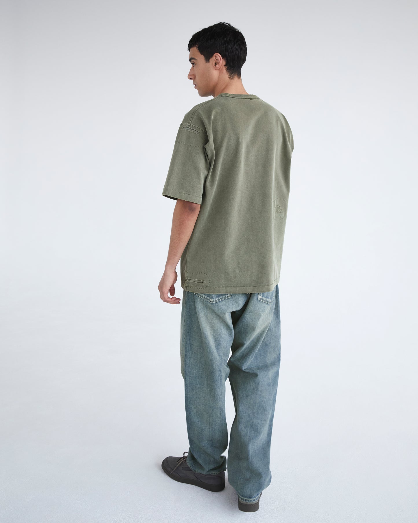 O.D Repaired Tee Olive