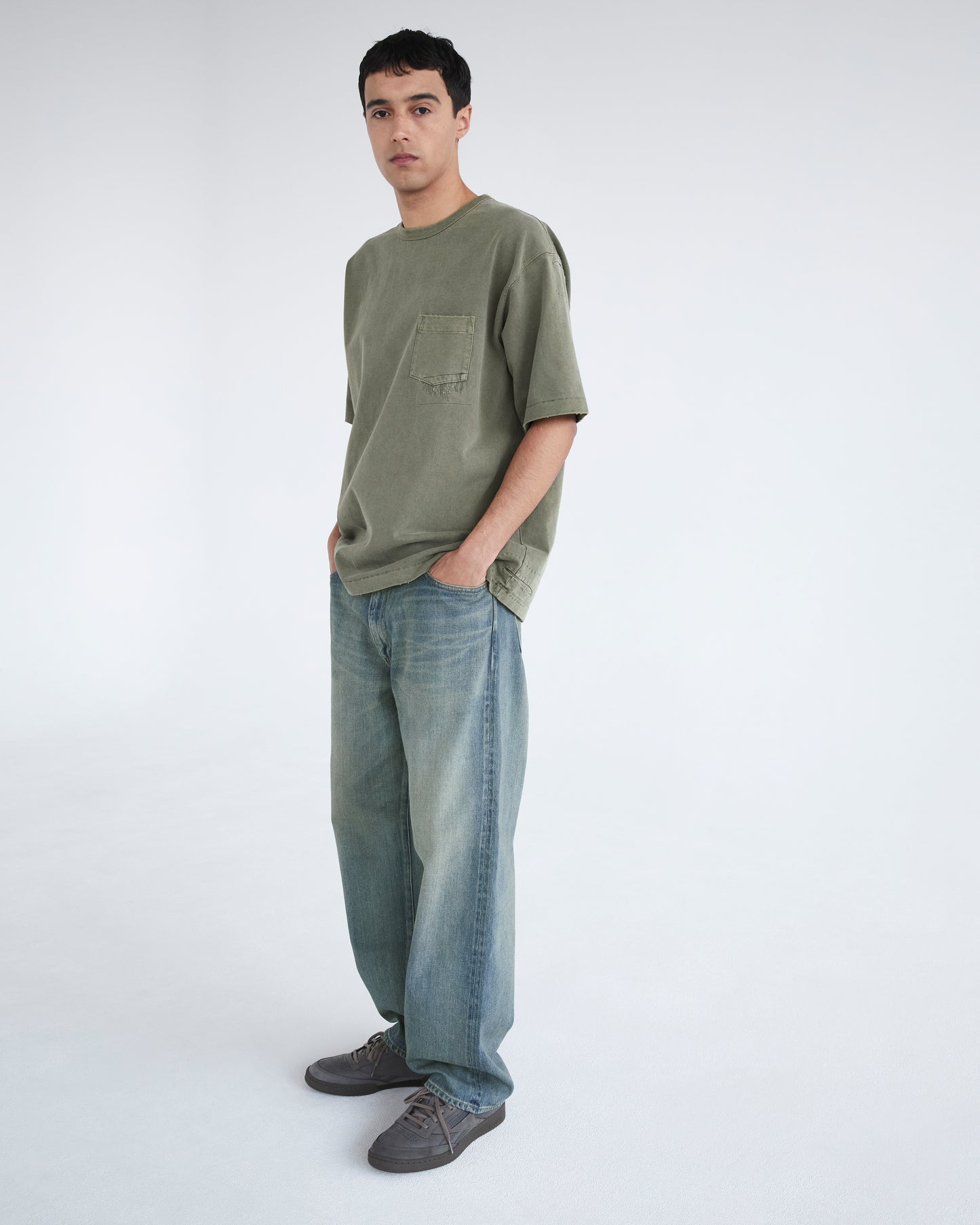 O.D Repaired Tee Olive