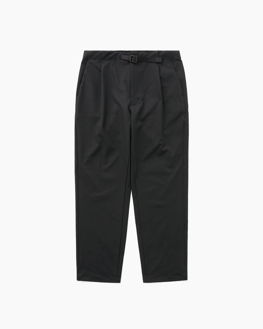 One Tuck Tapered Stretch Pants Black
