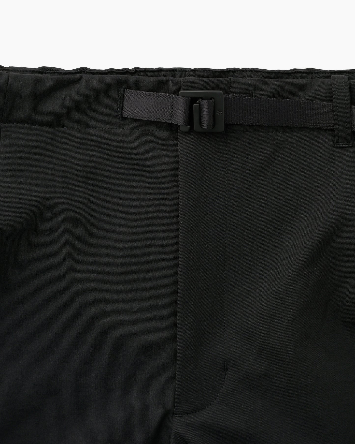 One Tuck Tapered Stretch Pants Black