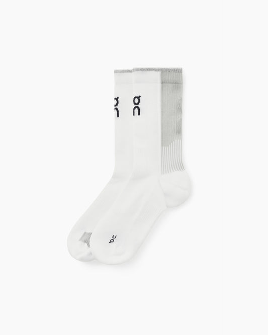 Performance Run Sock High White | Glacier