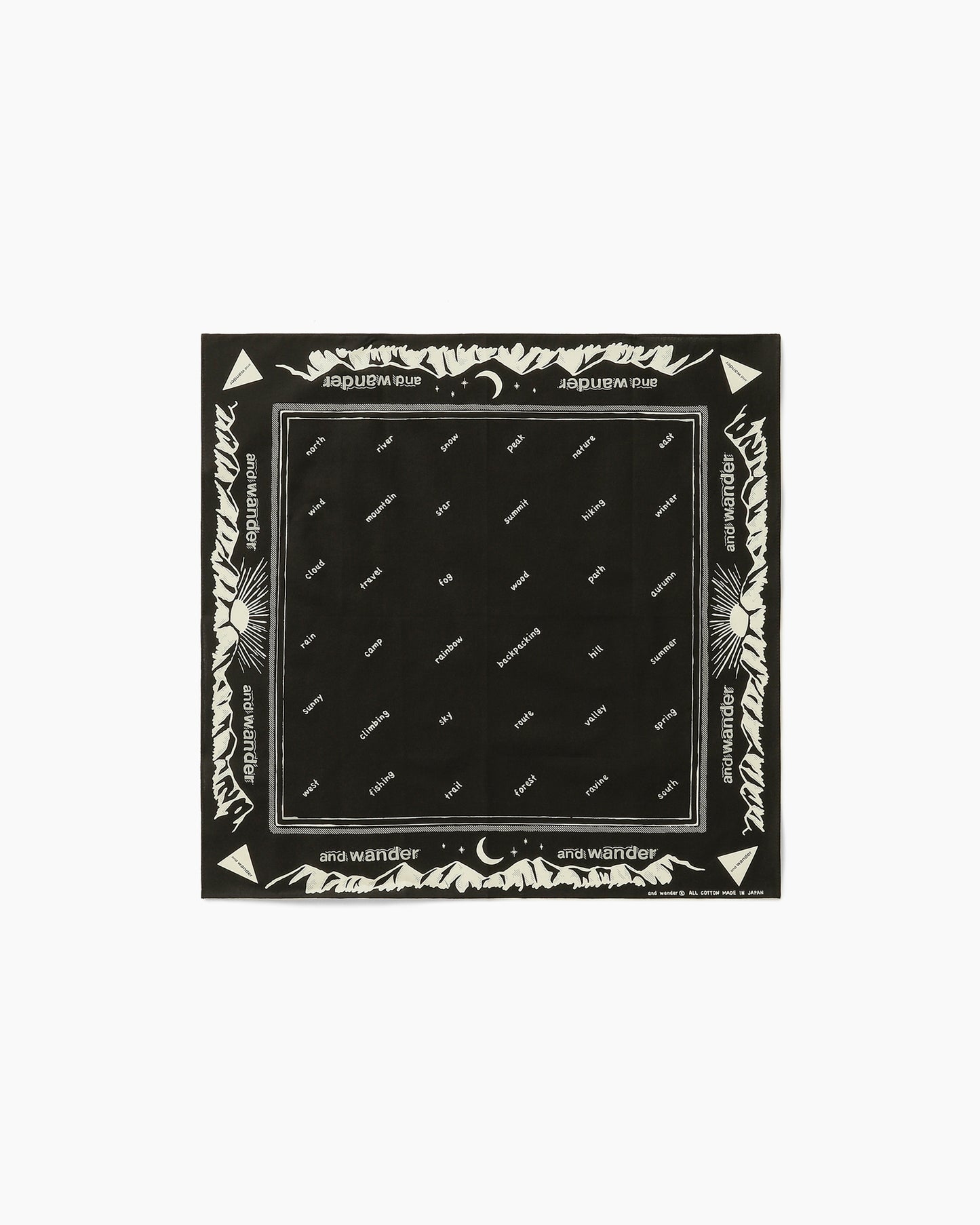 Reflective Words Bandanna Black