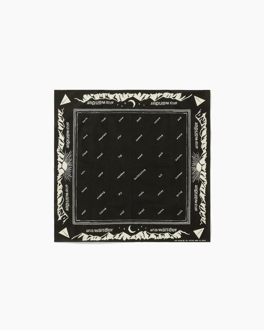 Reflective Words Bandanna Black
