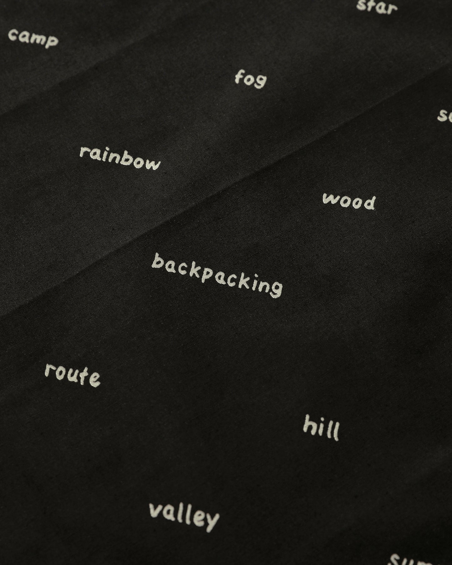 Reflective Words Bandanna Black