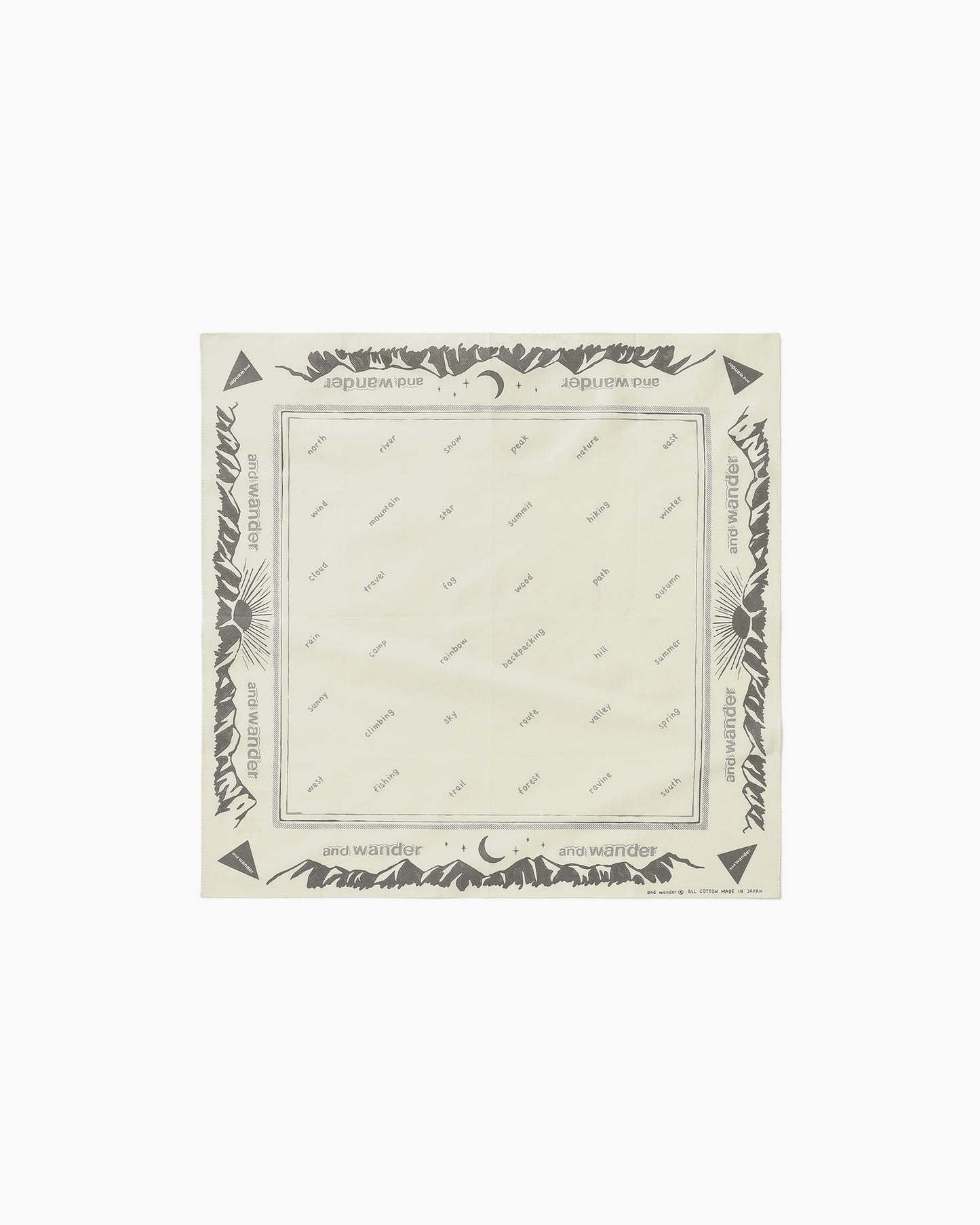Reflective Words Bandanna Off White
