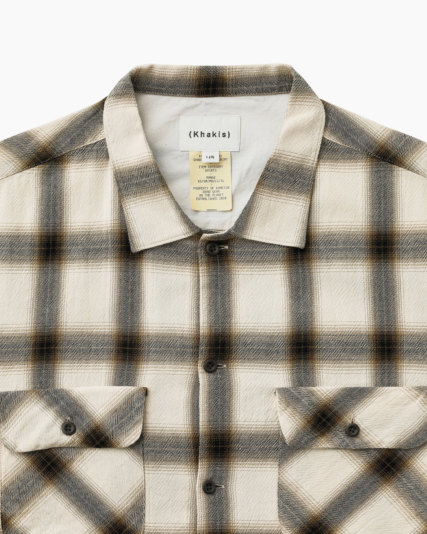 Shadow Plaid Shirt Beige