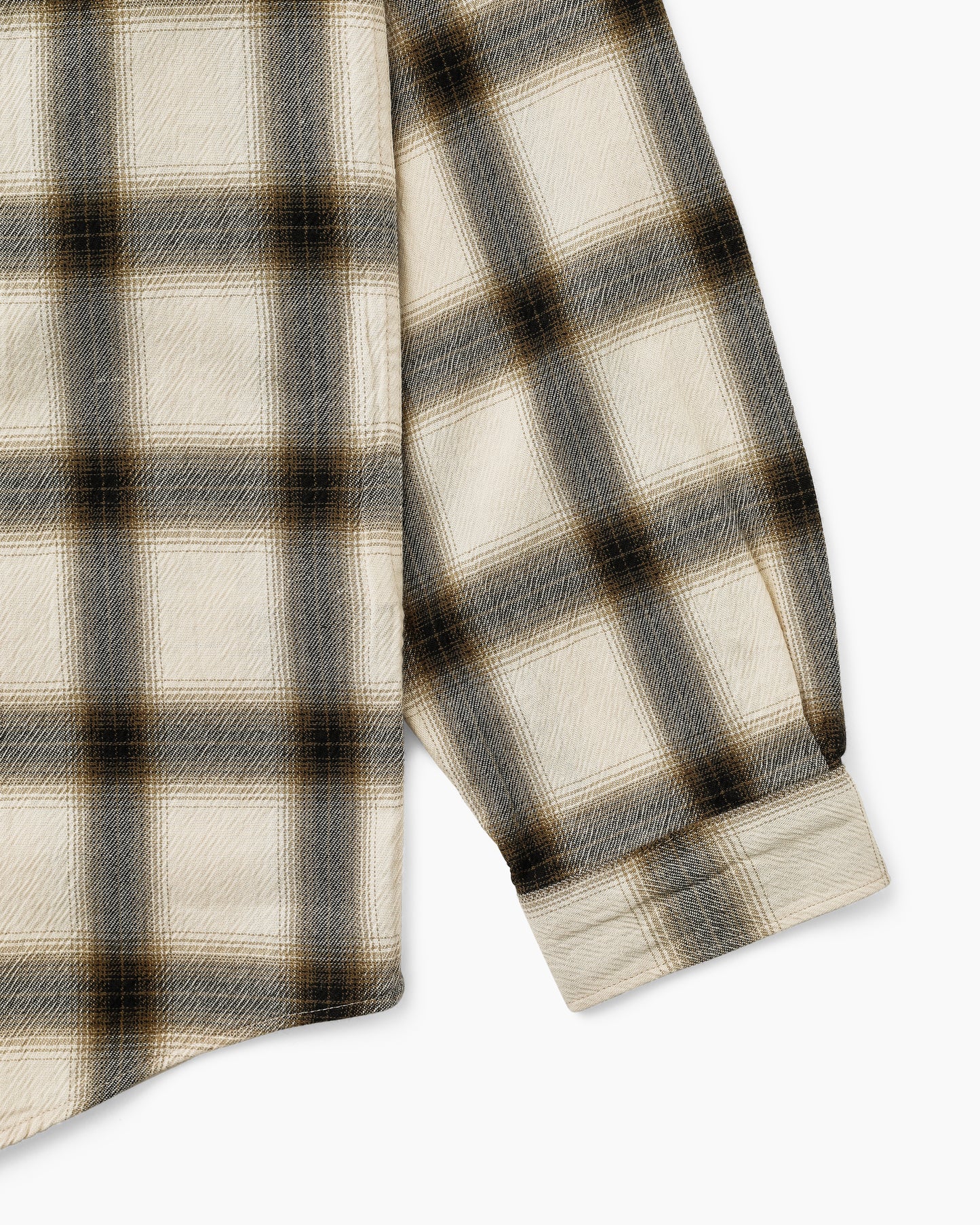 Shadow Plaid Shirt Beige