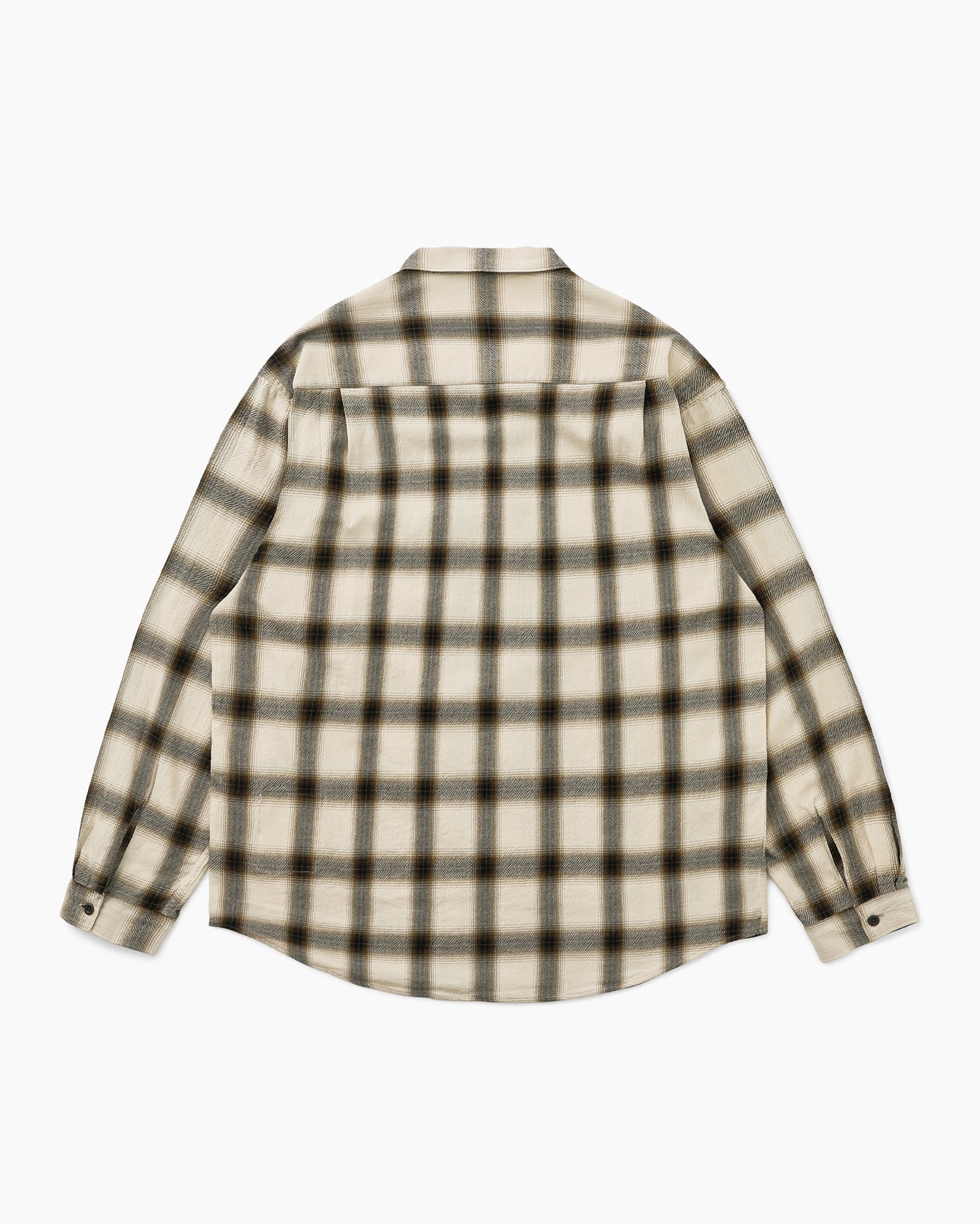 Shadow Plaid Shirt Beige