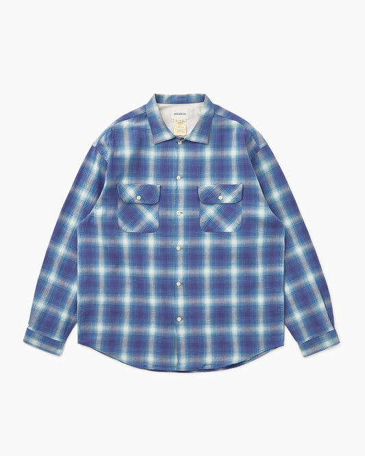 Shadow Plaid Shirt Blue