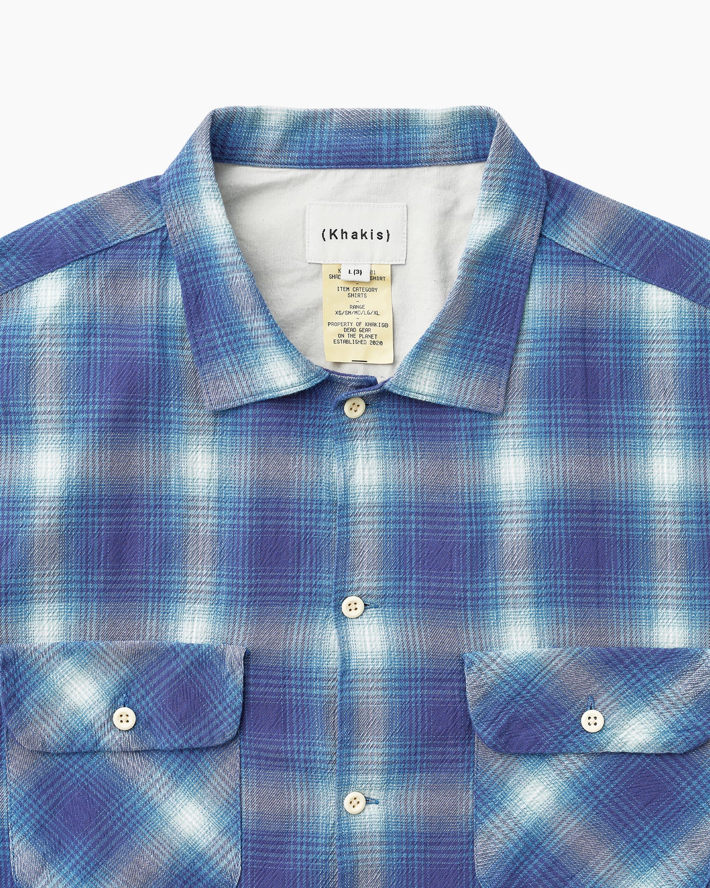 Shadow Plaid Shirt Blue