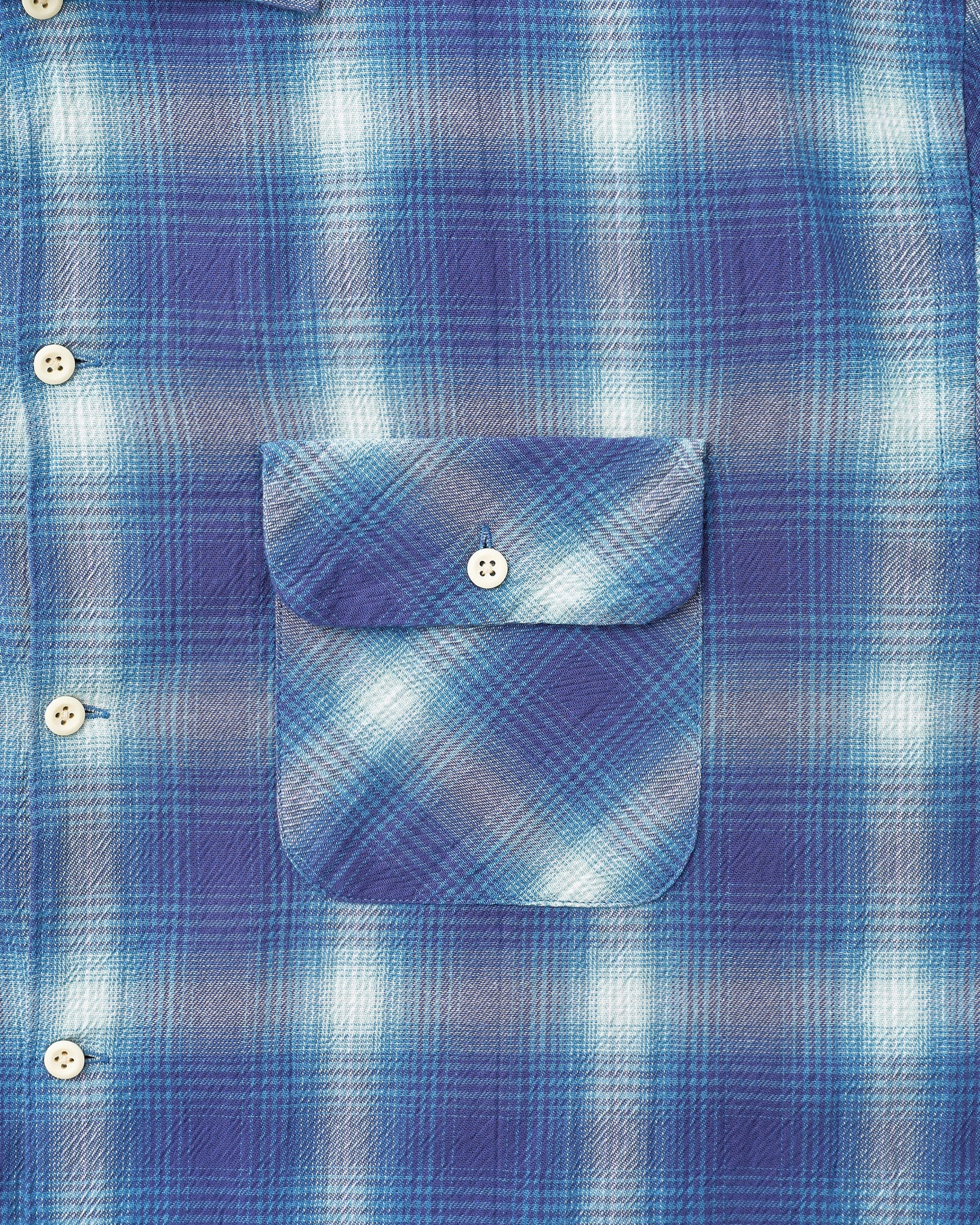 Shadow Plaid Shirt Blue