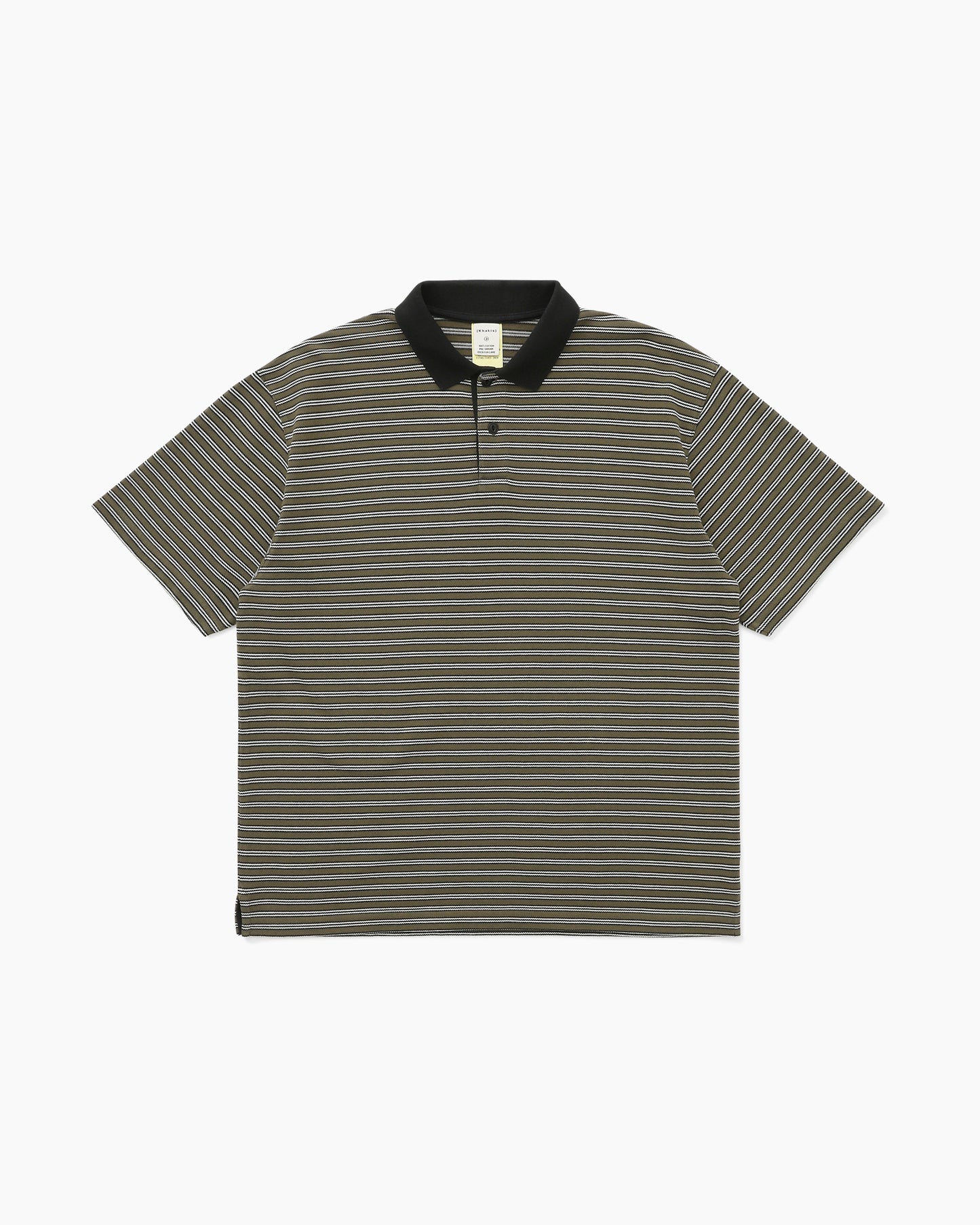 Stripe S/S Polo Olive