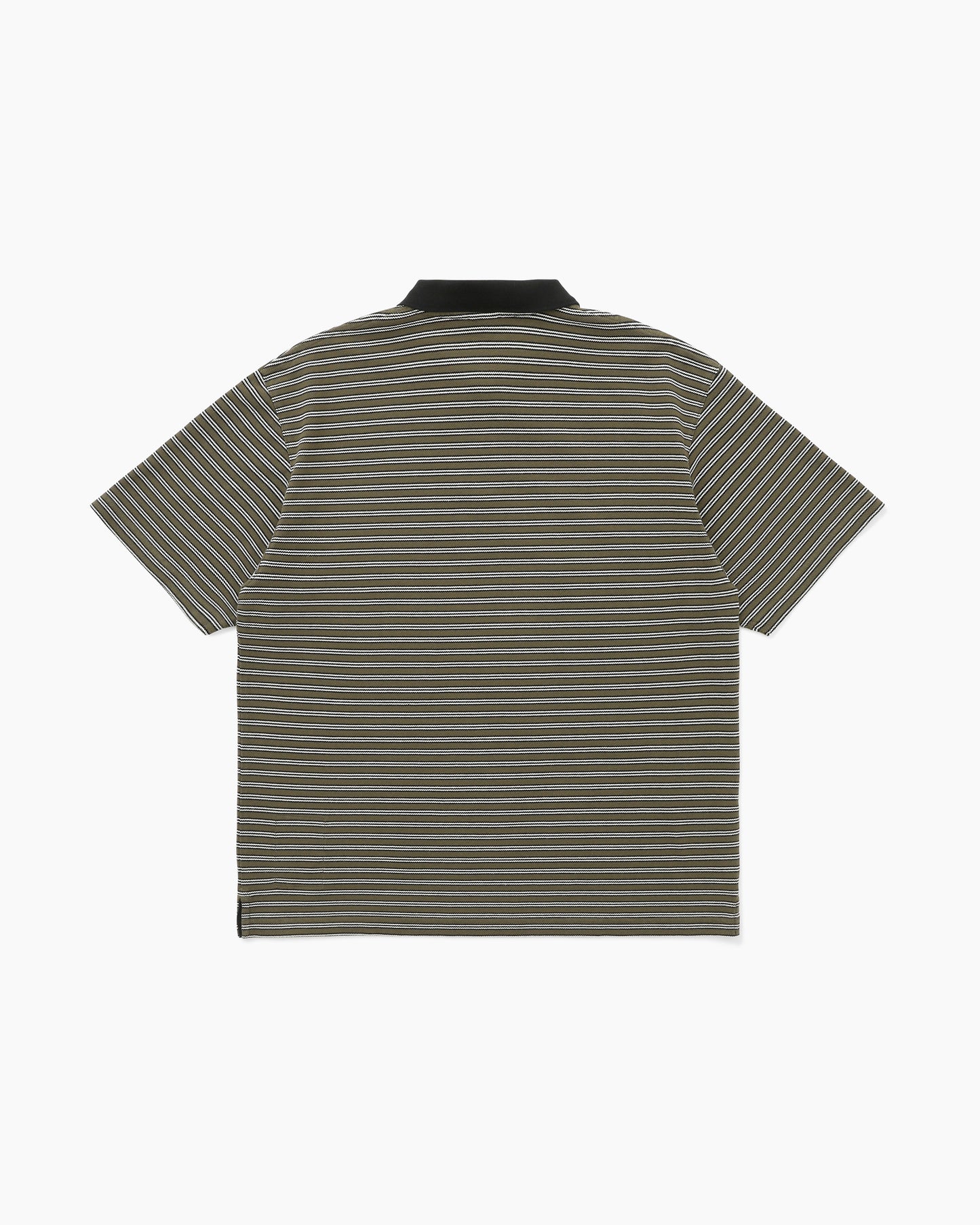 Stripe S/S Polo Olive