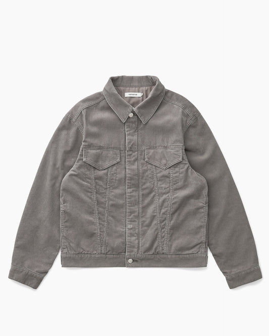 Trucker Blouson Cotton Cord Sulfur Dye With Windstopper® Gray