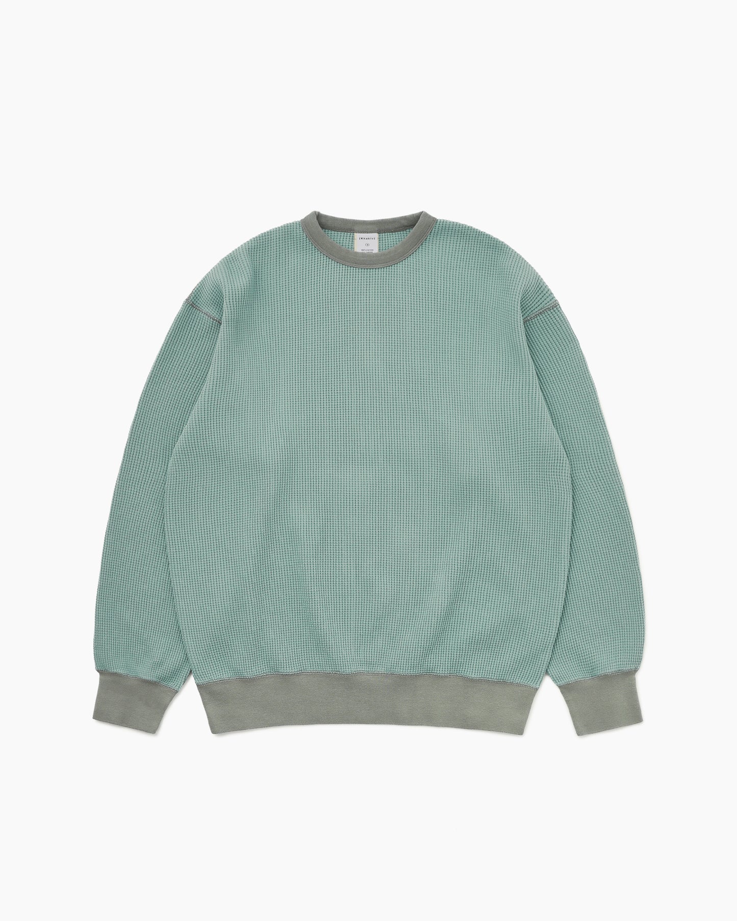 Waffle Crewneck Dusty Teal