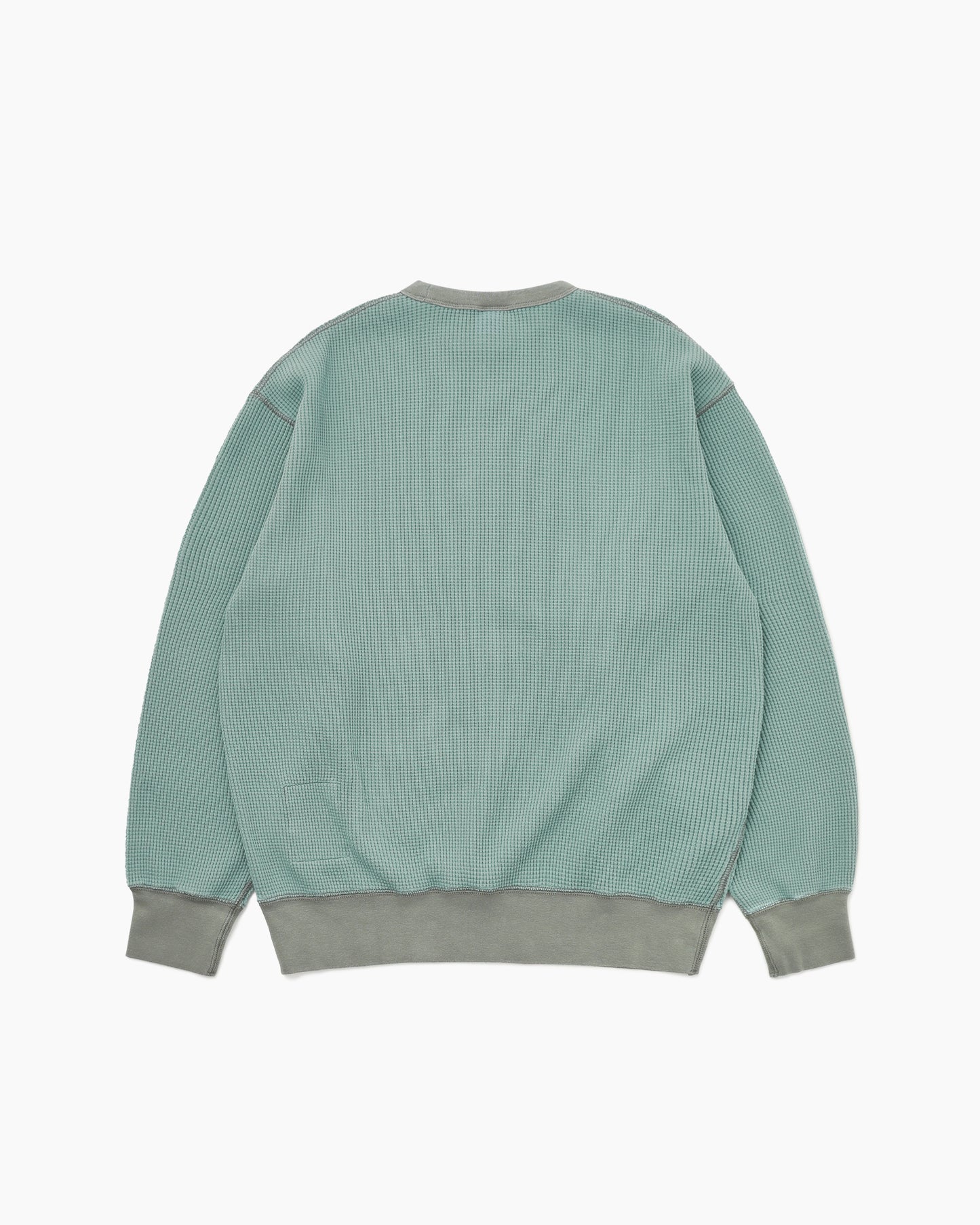 Waffle Crewneck Dusty Teal