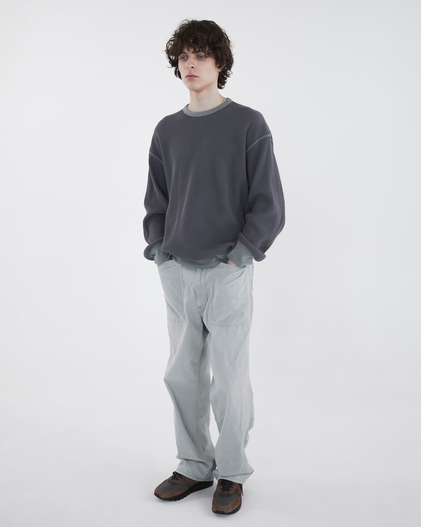 Waffle Crewneck Faded Black