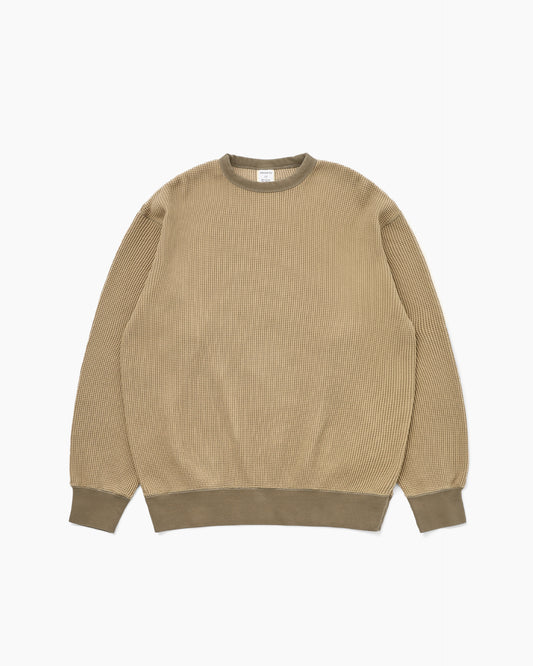 Waffle Crewneck Tan