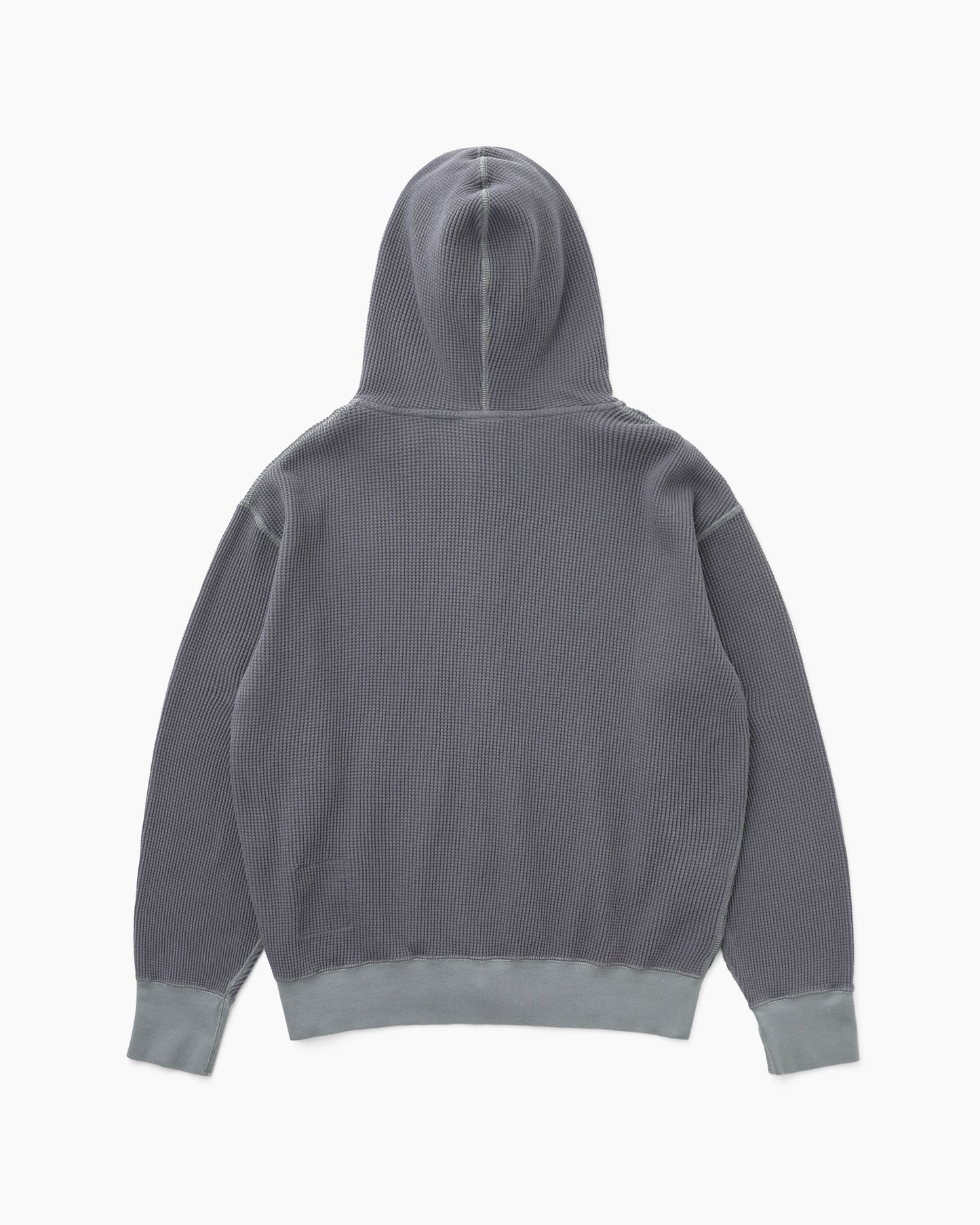 Waffle Full Zip Hoodie Faded Black
